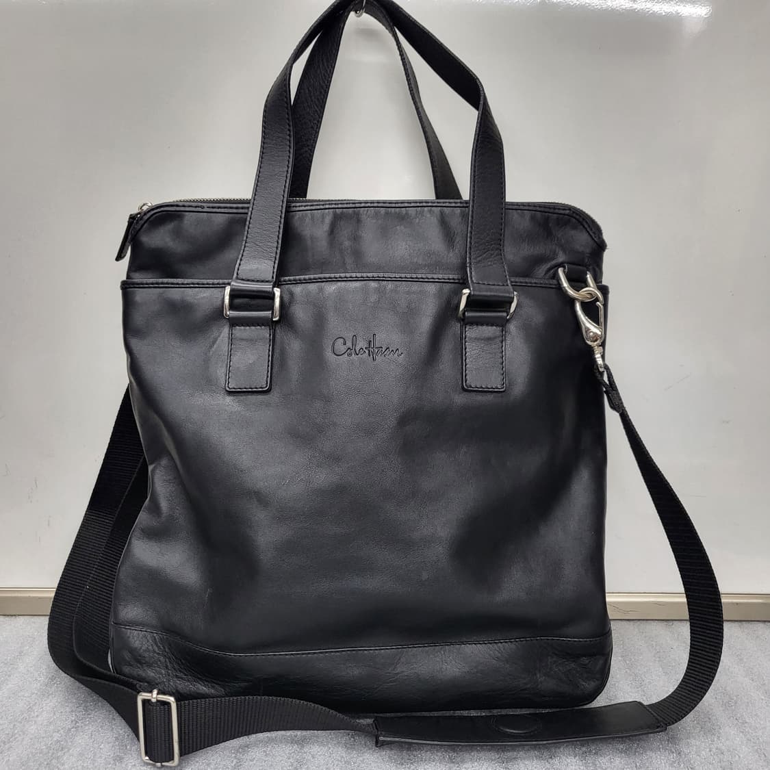 COLE HAAN 콜한 대형 천연가죽 토트백 38x41x11cm 상품이미지1