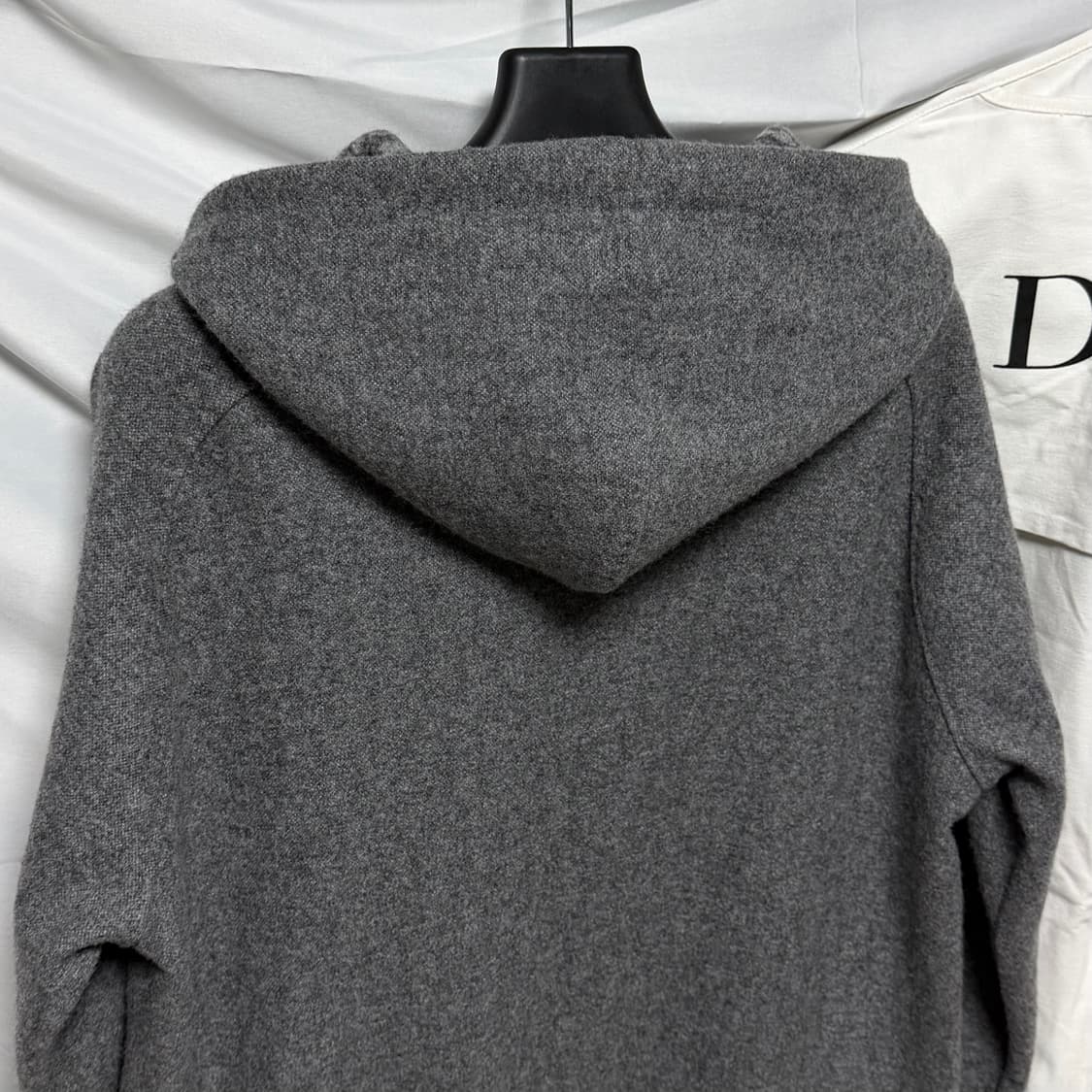 [S+급/XL] 디올 오블리크 캐시미어 후드집업 그레이 상품이미지5