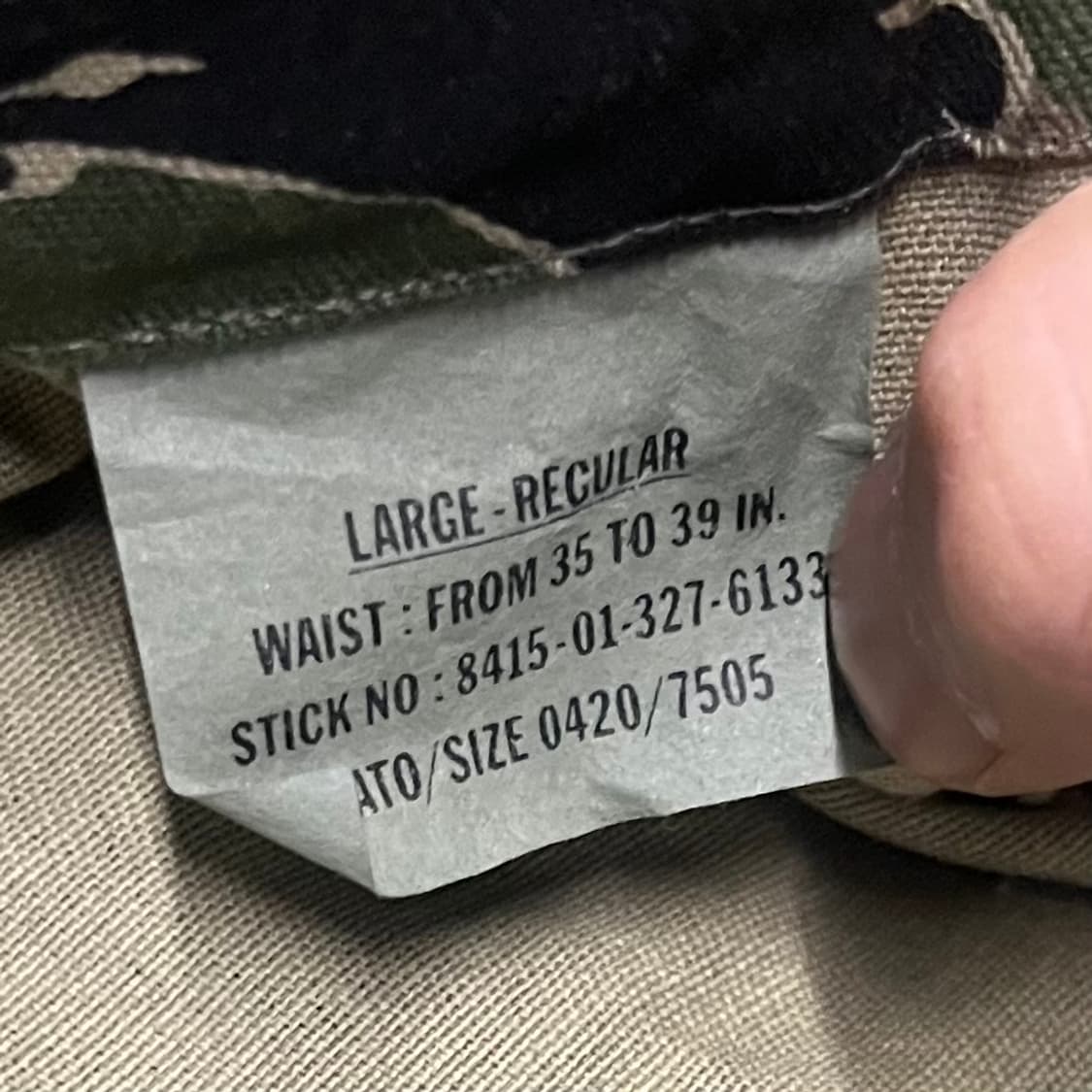 빈티지 타이거 카모 BDU 팬츠 (~38“) 상품이미지7