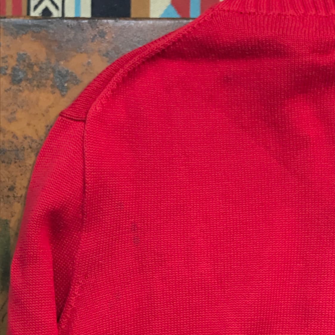 폴로랄프로렌 레드 코튼 반집업 풀오버 남성 115 빅사이즈  상품이미지6