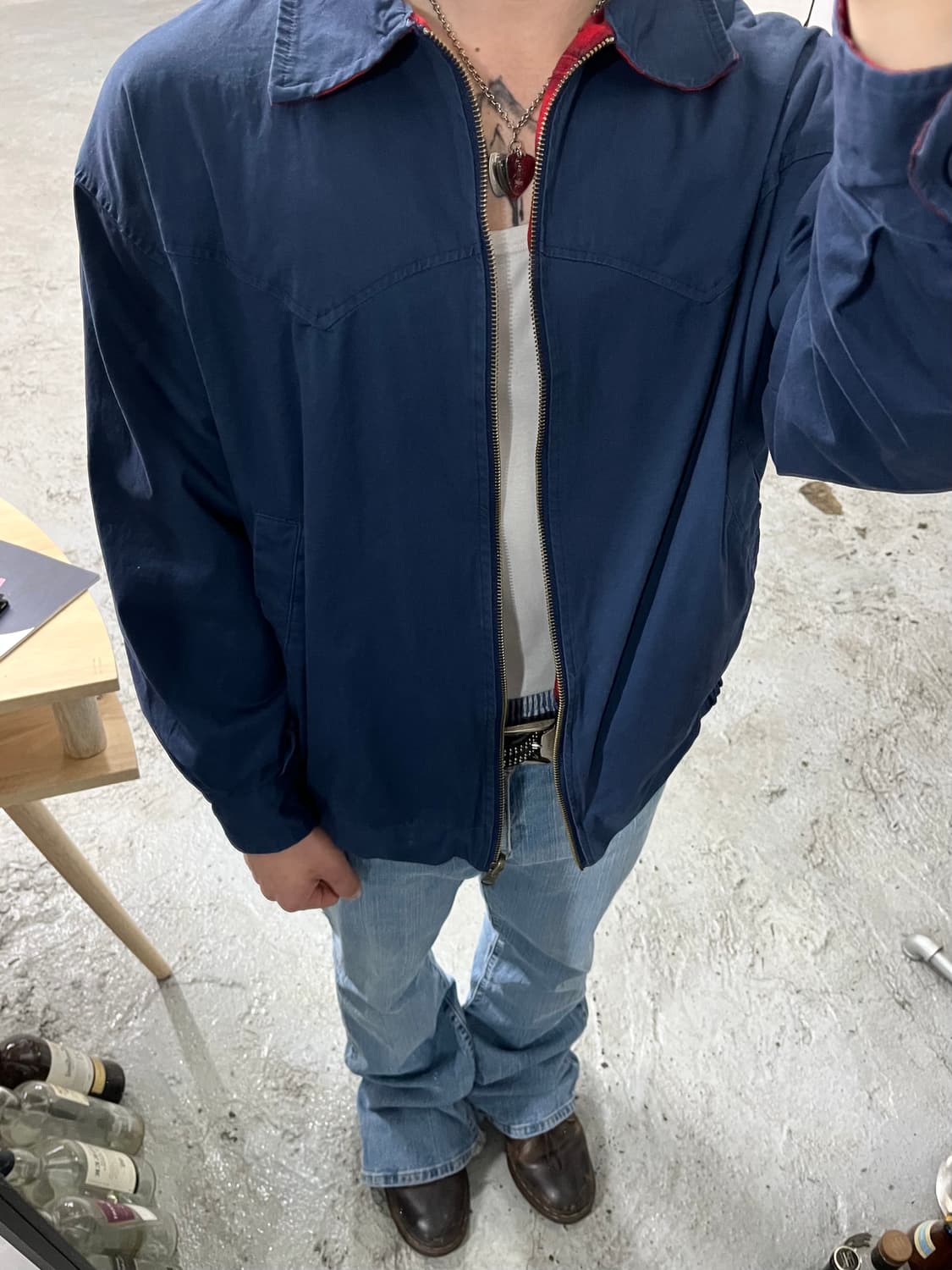 Wears western bomber jacket 상품이미지4