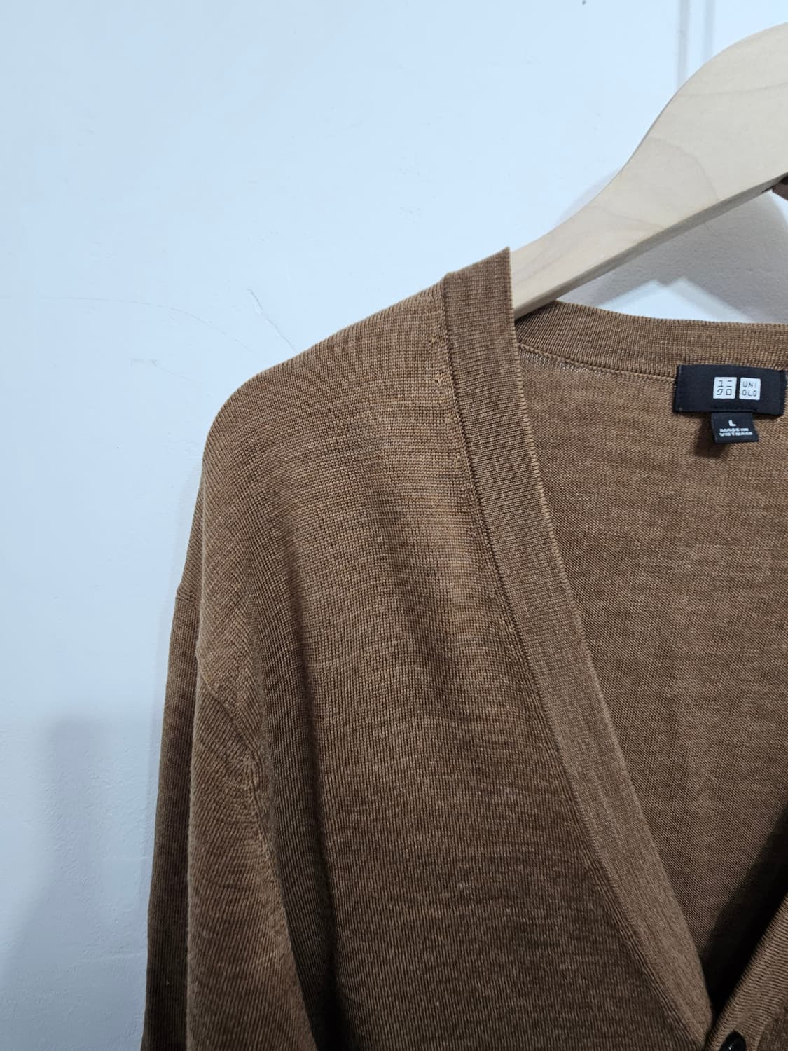 유니클로(UNIQLO) 울100 얇고 가벼운 가디건 L 상품이미지6