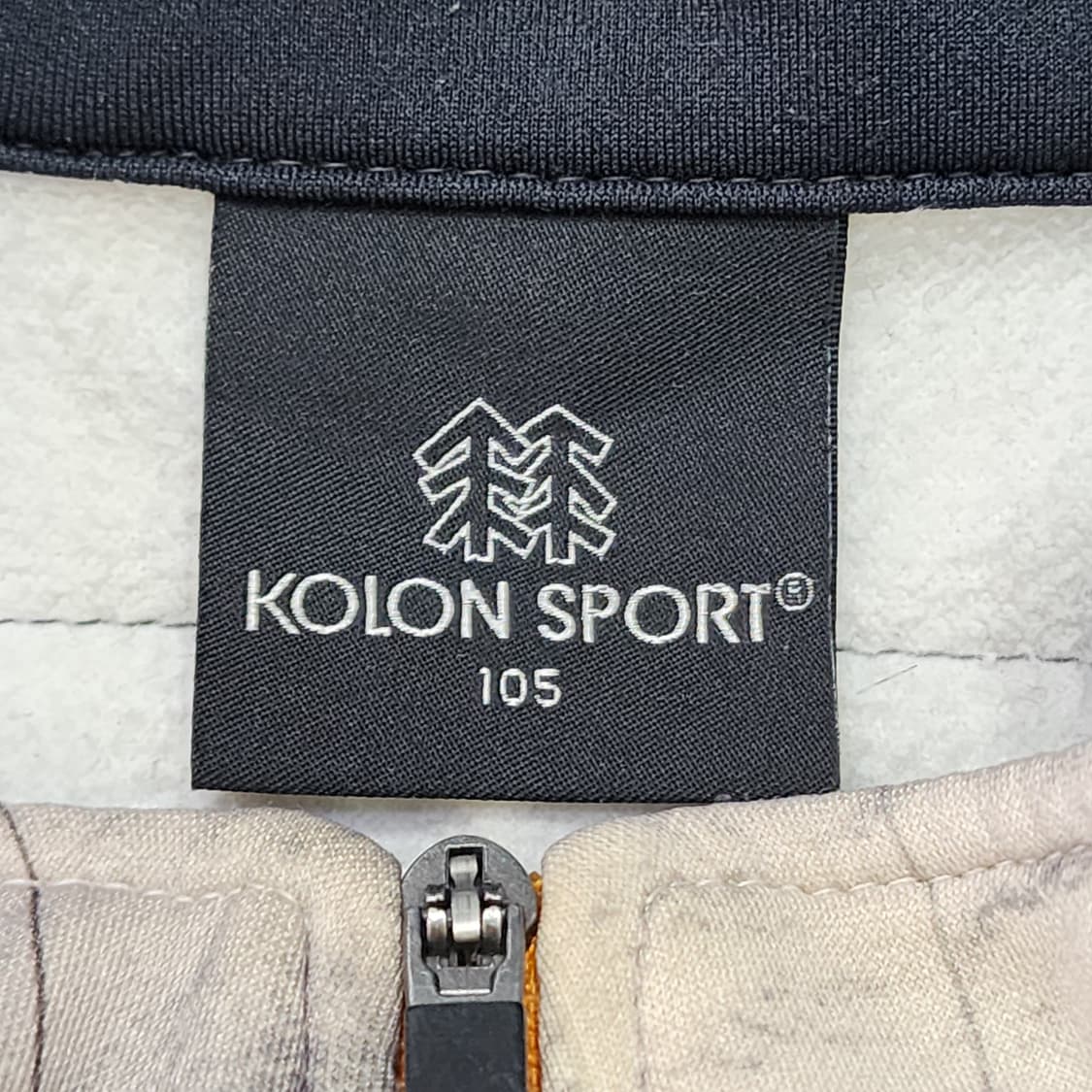 [105] 코오롱스포츠 컬러블럭 플리스 하프집업 (네이비/오렌지) 상품이미지4