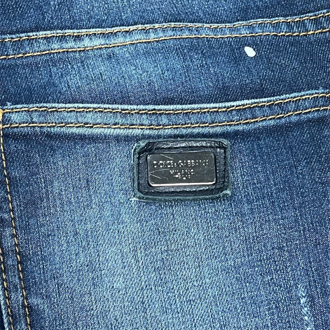 Dolce & Gabbana [14] 메탈로고 페인팅 디스 데님팬츠 상품이미지2