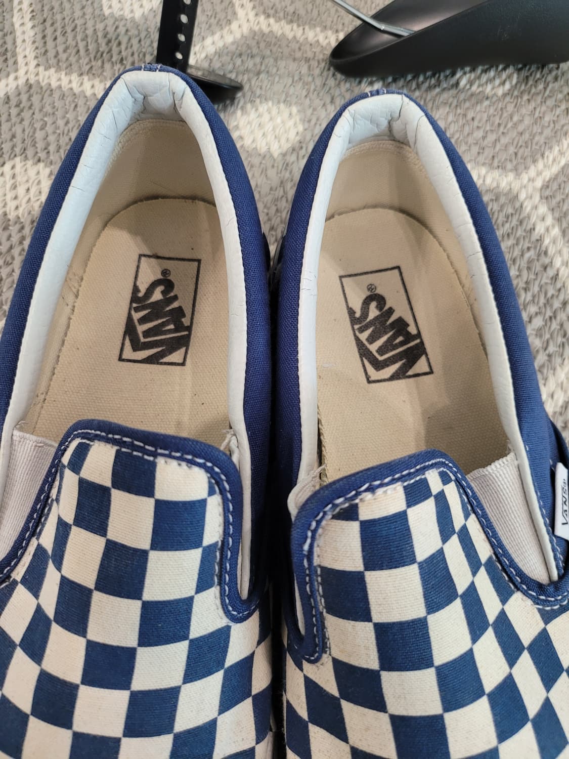 ✍️ [285] "청량함 한 스푼" 파란색 반스 체커보드 슬립온으로 코디 상품이미지5