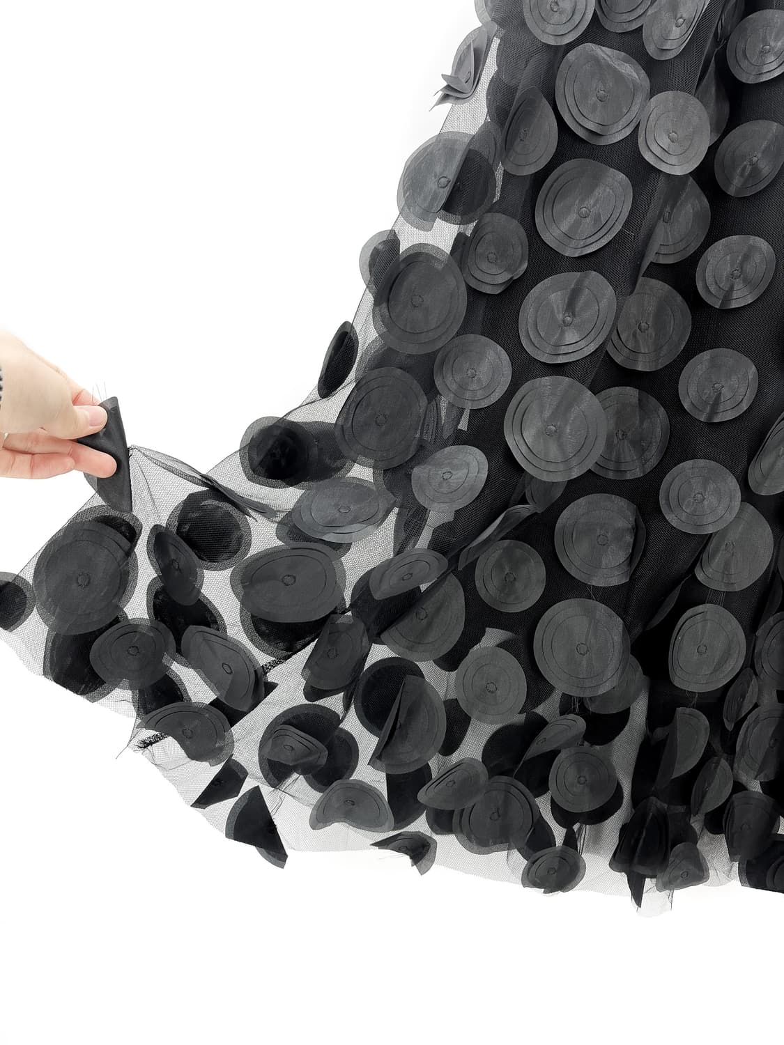 빈티지 도트 메쉬 샤 스커트  상품이미지5