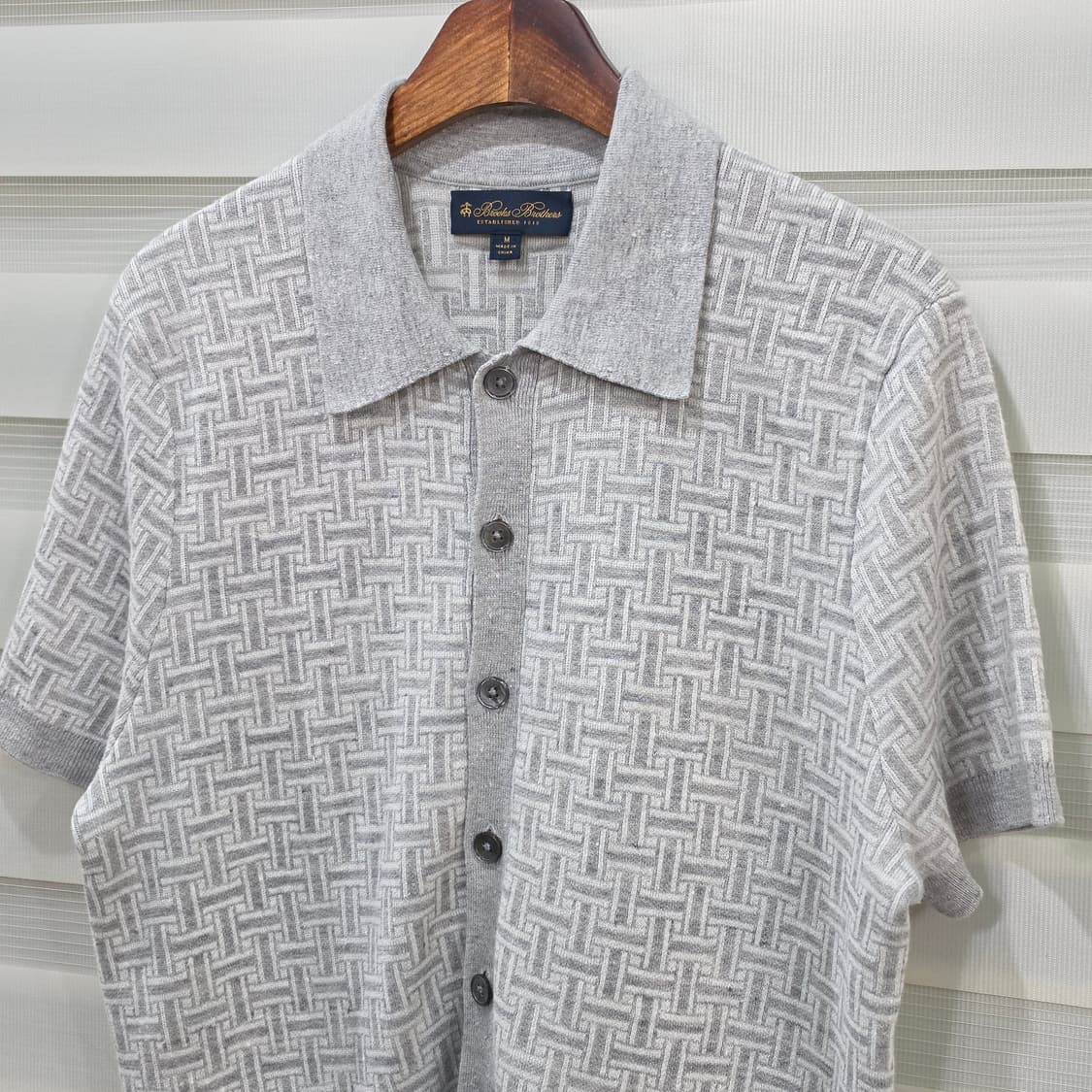 브룩스브라더스 트로피컬 바스켓 숏 슬리브 폴로가디건- M 상품이미지3