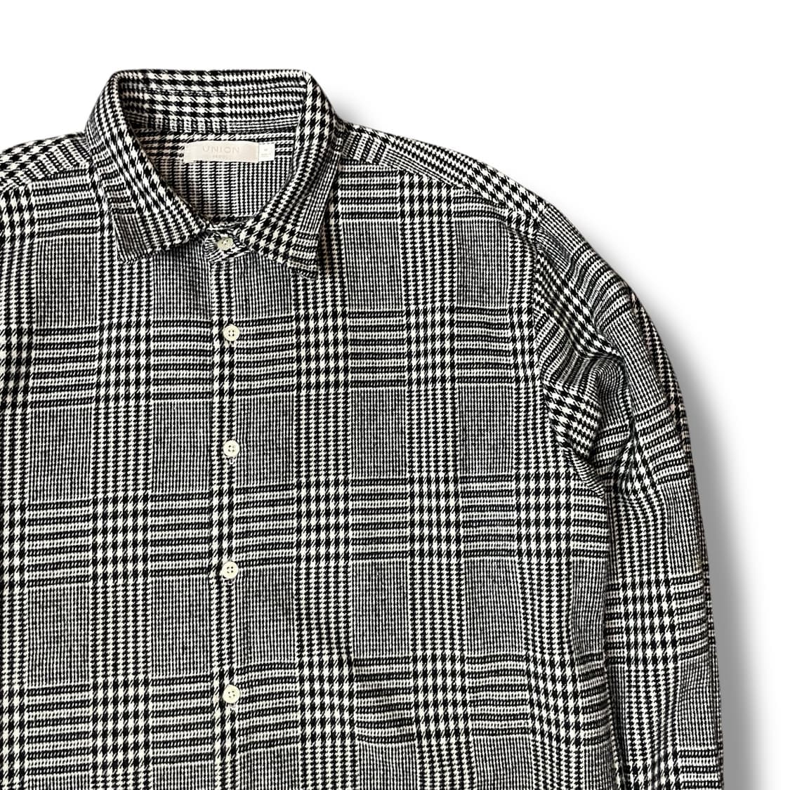 빈티지 블랙 체크 플란넬 셔츠 M 상품이미지3