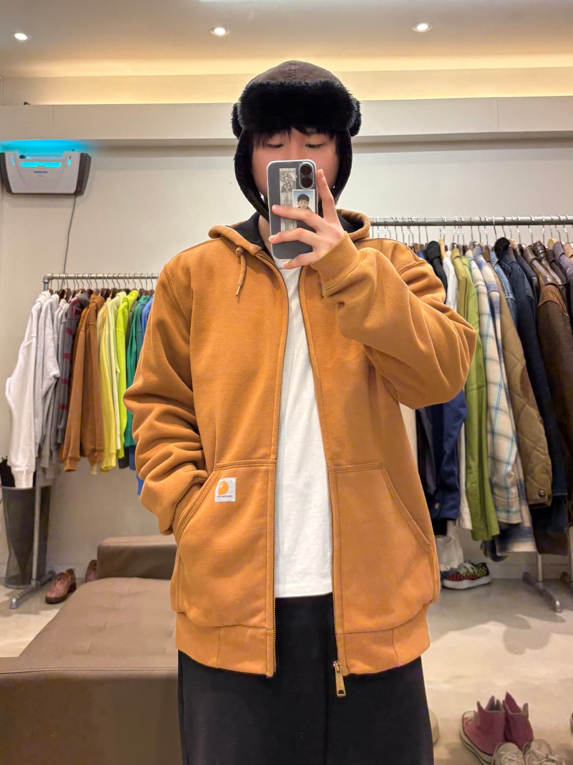 칼하트 써멀 후드 집업 상품이미지8