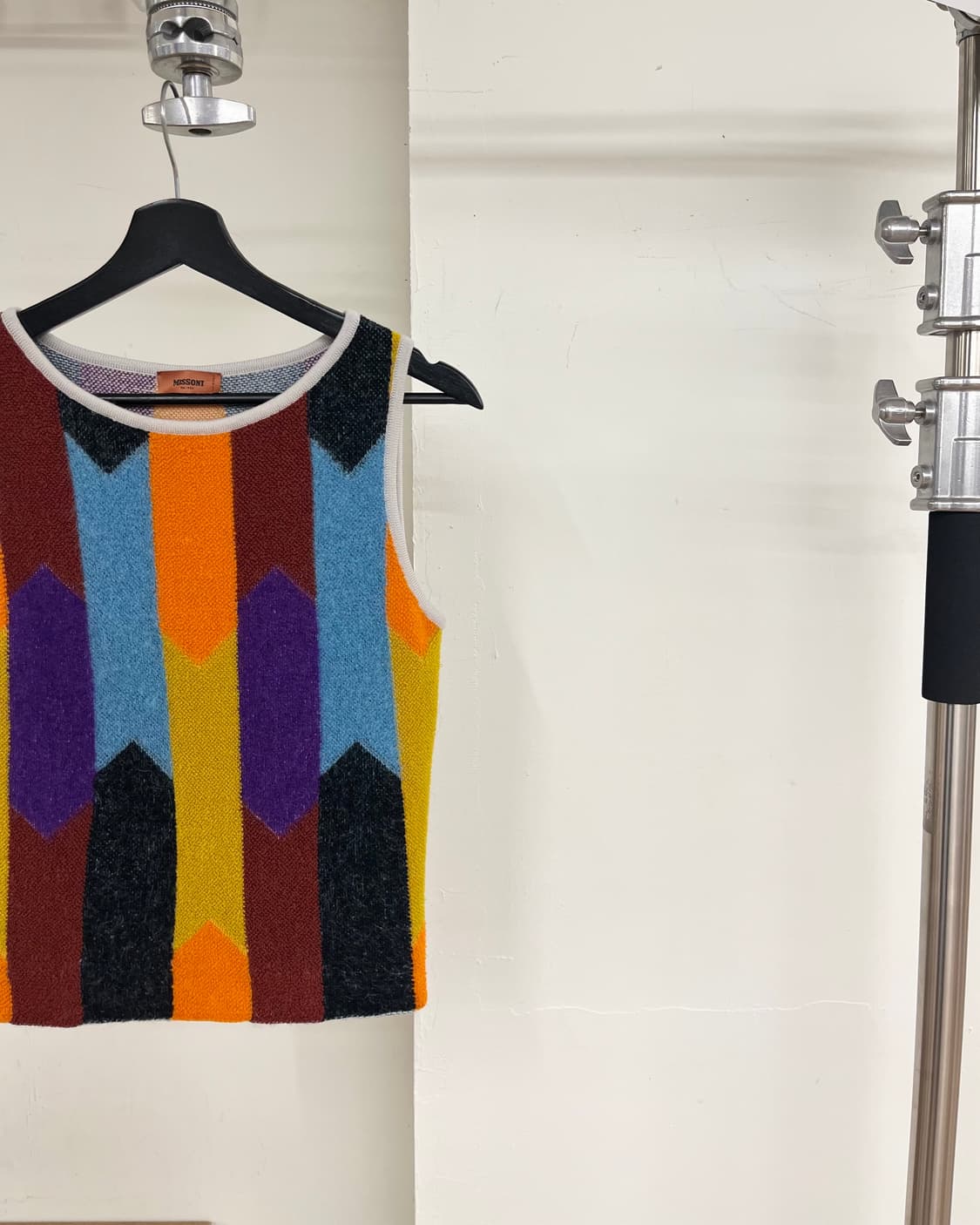 미쏘니 멀티컬러 스트립 니트 베스트 상품이미지4