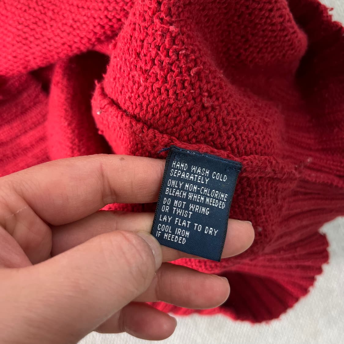 100 폴로랄프로렌 레드 코튼 니트 상품이미지5