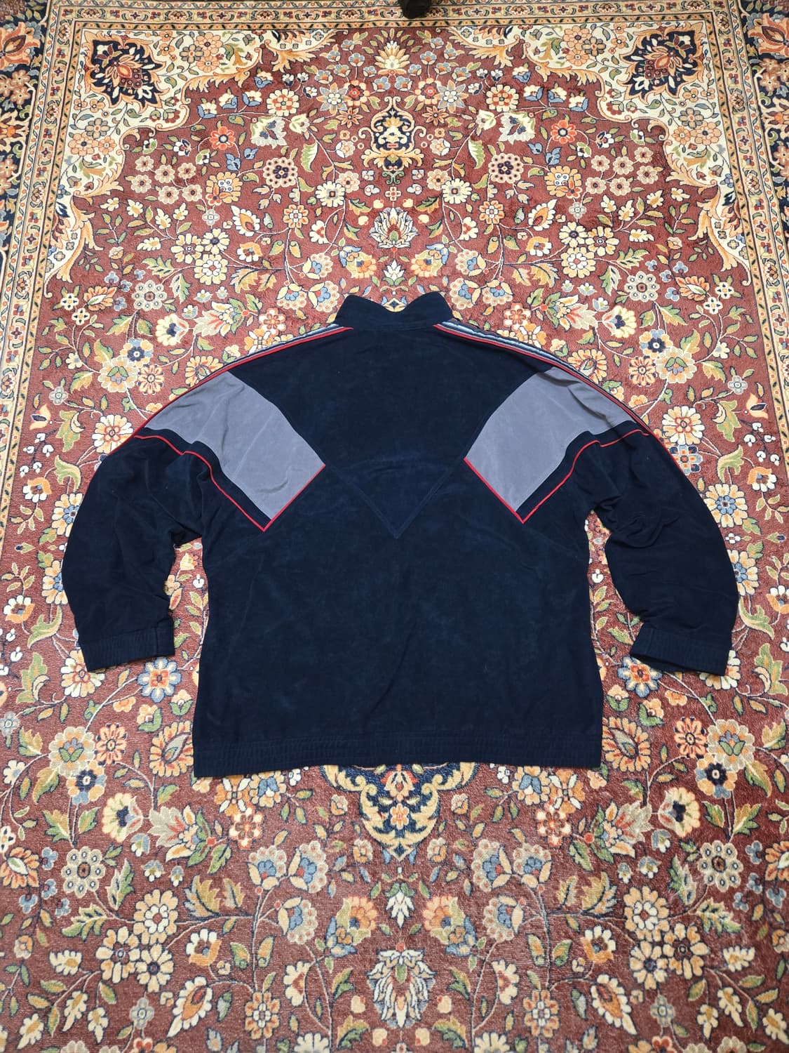 [90s XXL] Vintage 푸마 벨루어 사이드라인 트레이닝 자켓 상품이미지2