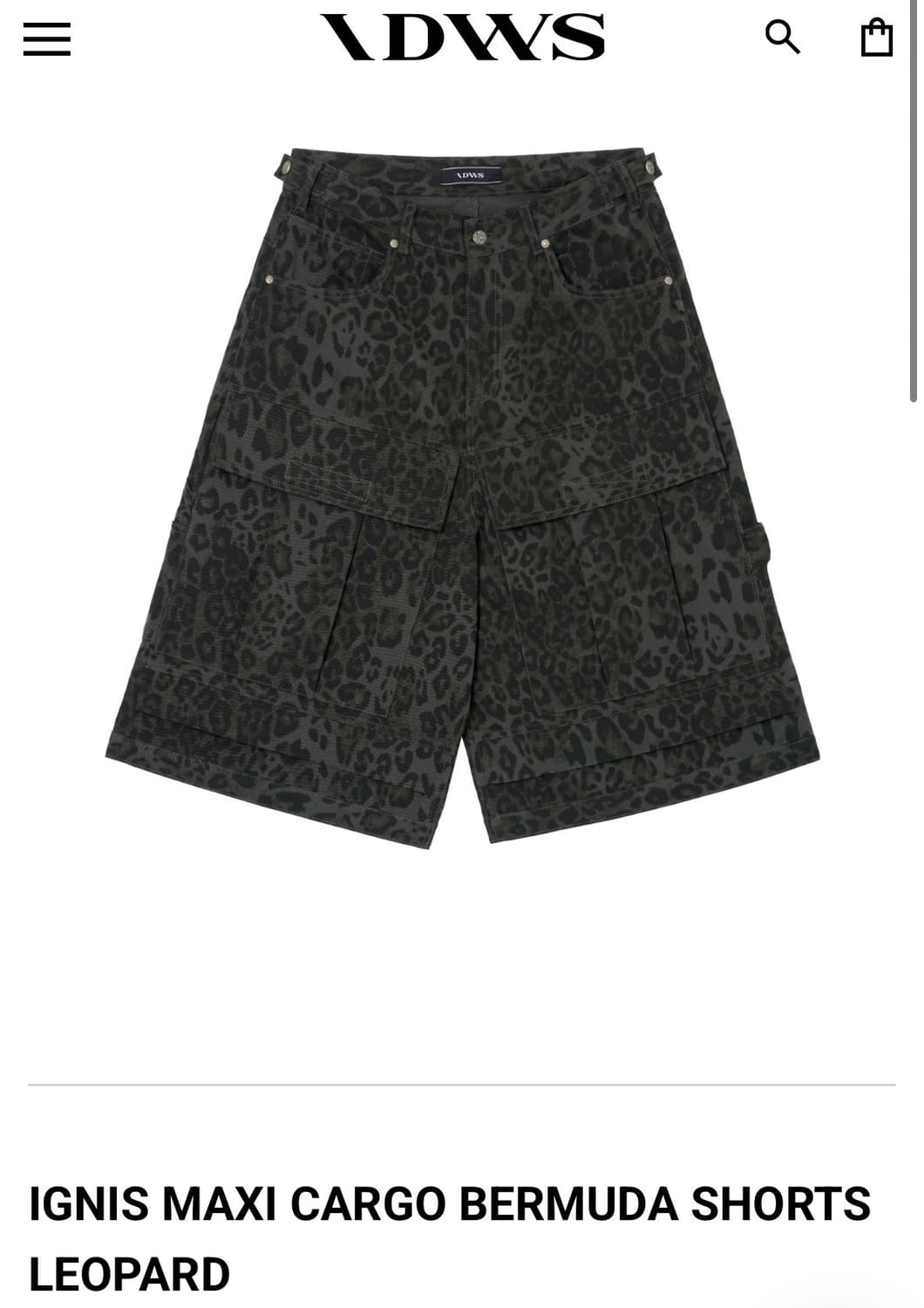 아이돈워너셀 레오파트 버뮤다팬츠 (2) 상품이미지1