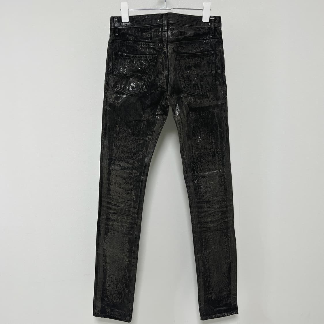 디올옴므 07AW "Luster" 블랙 왁스 코팅진 블왁코 상품이미지2