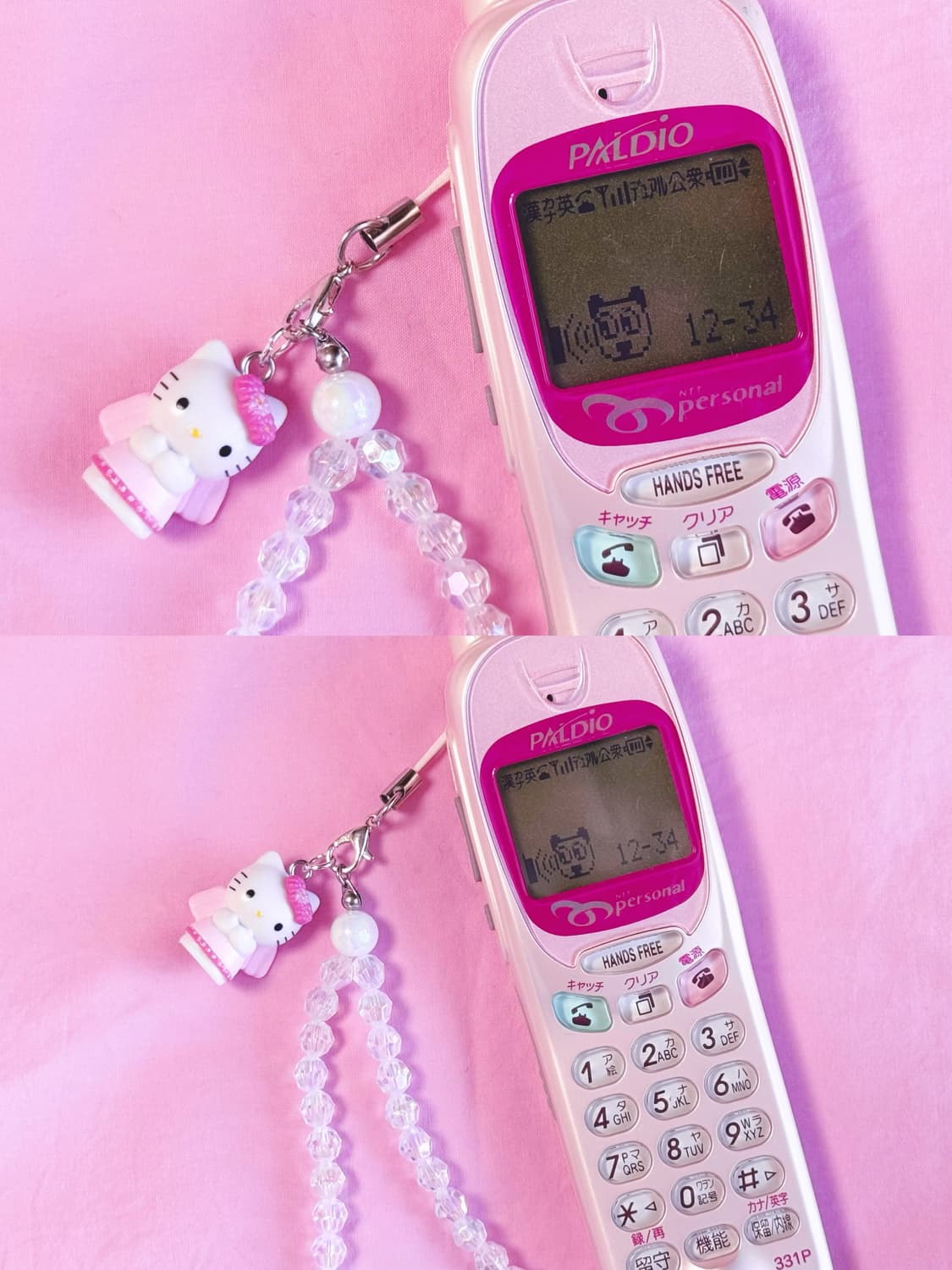 핑크 일본 고전 도코모 목업폰 갸루폰 핸드폰 폴더폰 고전폰 키티폰 가짜폰 상품이미지2