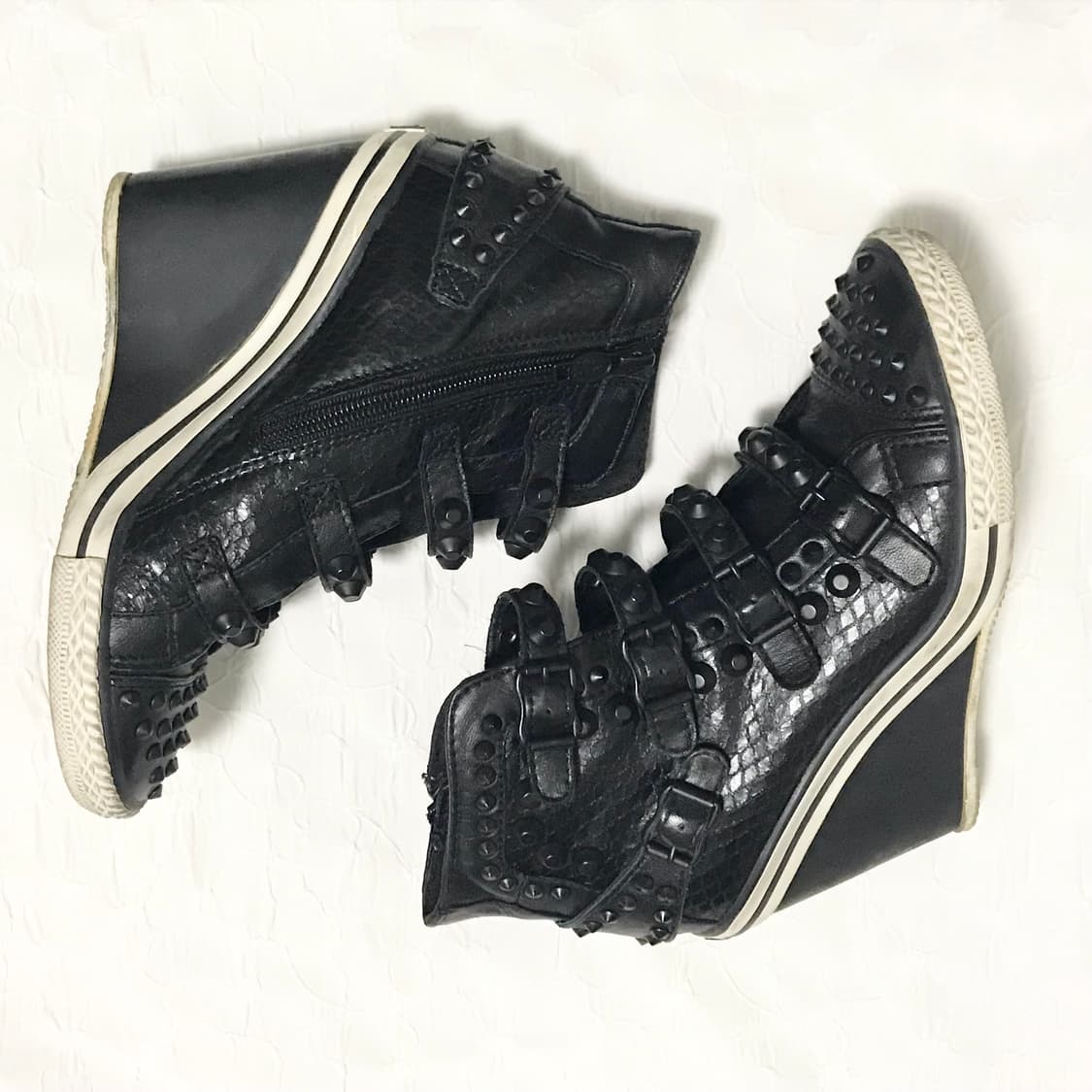 택포•아쉬 ash 스터드 웨지힐 스니커즈 36 상품이미지5