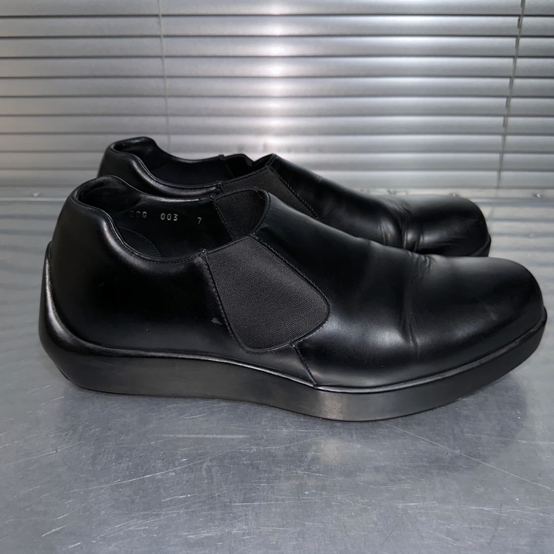 블랙 프라다 스포츠 플랫폼 슬립온 로퍼 로퍼 상품이미지6