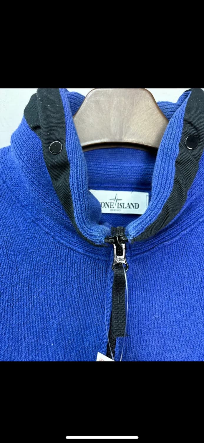 스톤아일랜드 나일론 후드 니트집업 H1848 상품이미지4