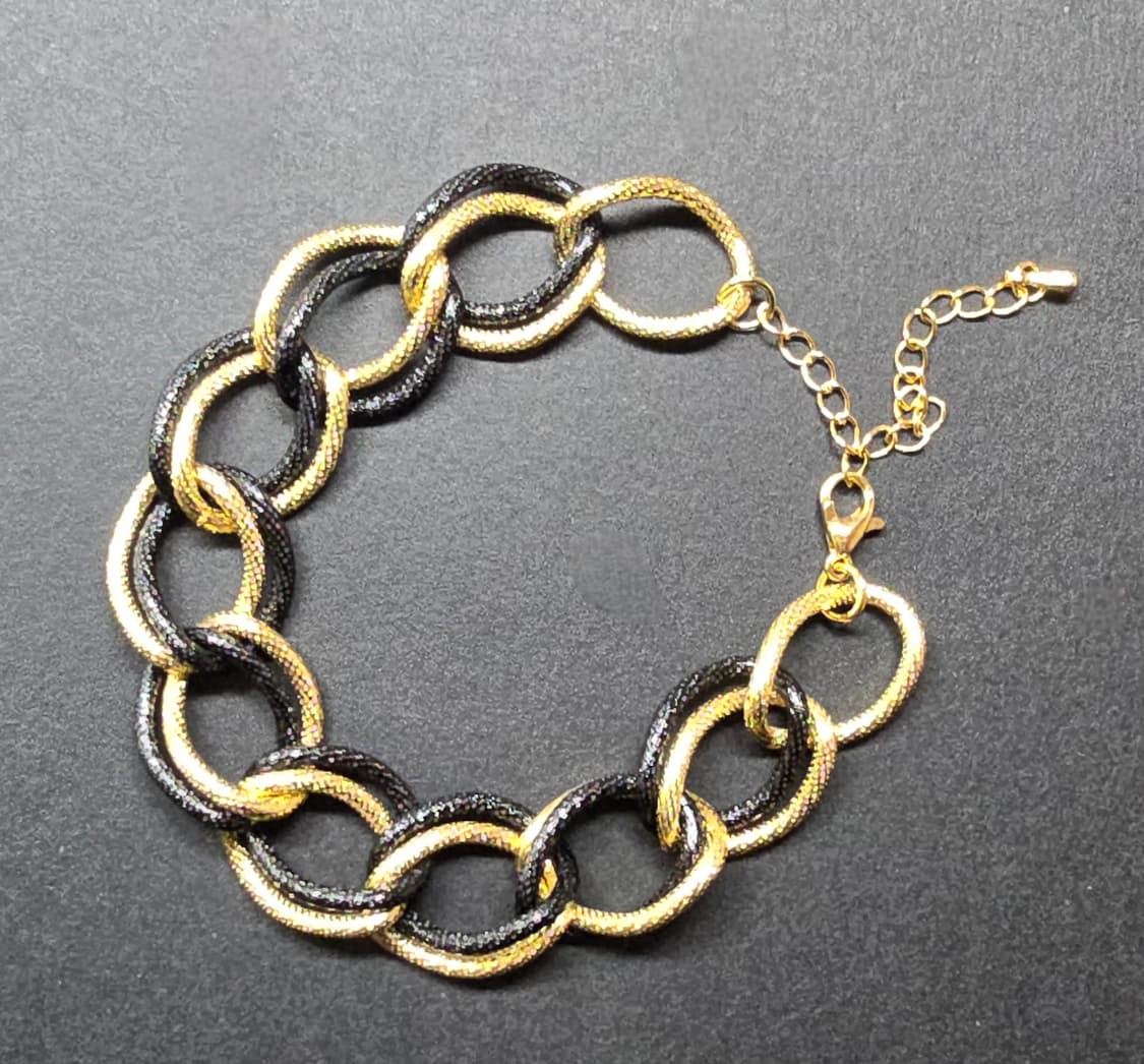 더블샌딩 체인목걸이 세트_골드&블랙 상품이미지8