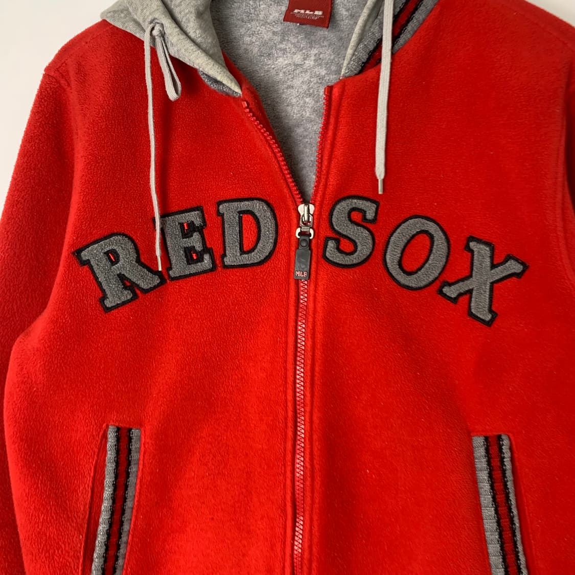 MLB 보스턴 레드삭스 레드 플리스 후드 점퍼 상품이미지4