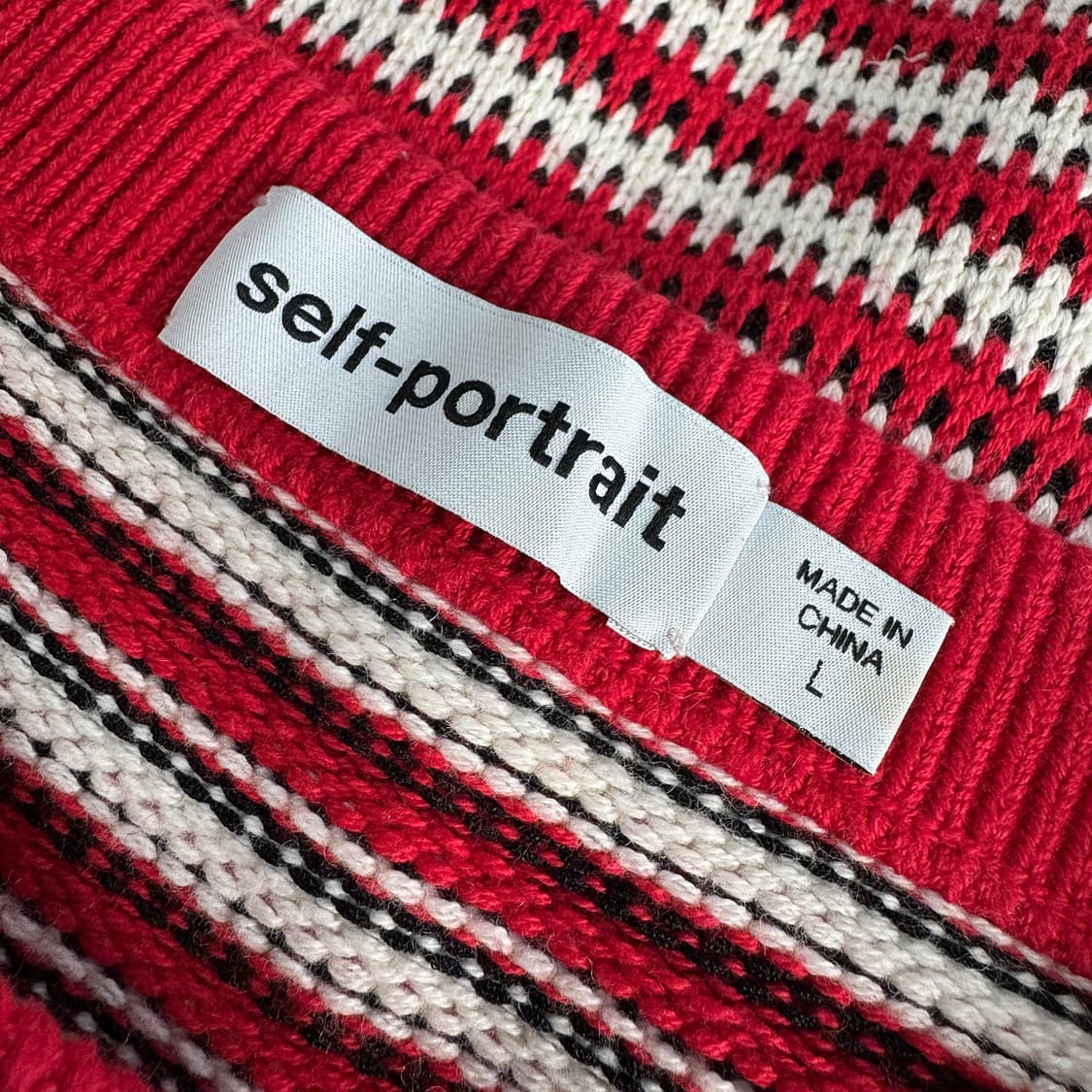 셀프 포트레이트 스트라이프 니트 스커트 상품이미지4