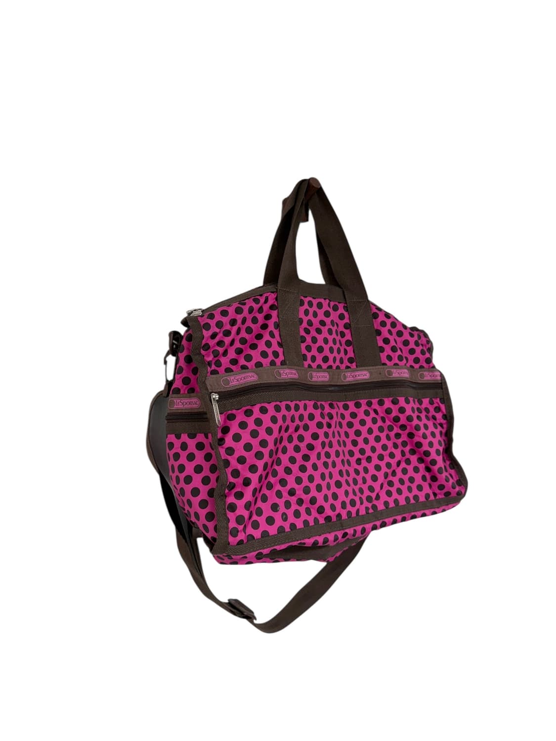 레스포삭 도트 브라운 핑크 투웨이백 상품이미지2