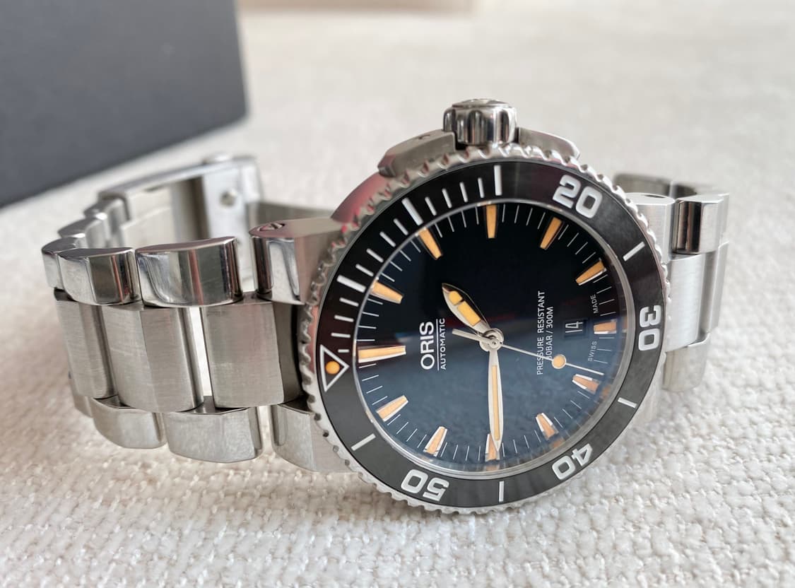 오리스 애커스 검주 43mm 오토메틱 남성용 스틸 상품이미지5