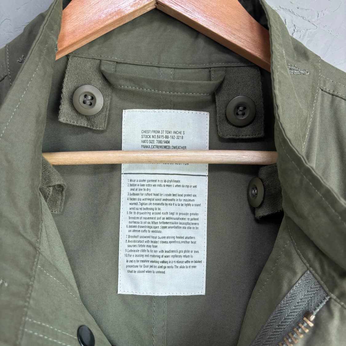 밀리터리 빈티지 M65 피쉬테일 개파카 야상 자켓 상품이미지3