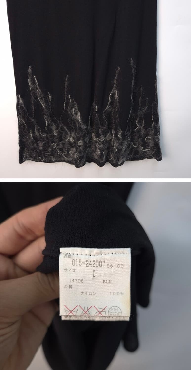털 자수 보트넥 롱원피스 상품이미지3