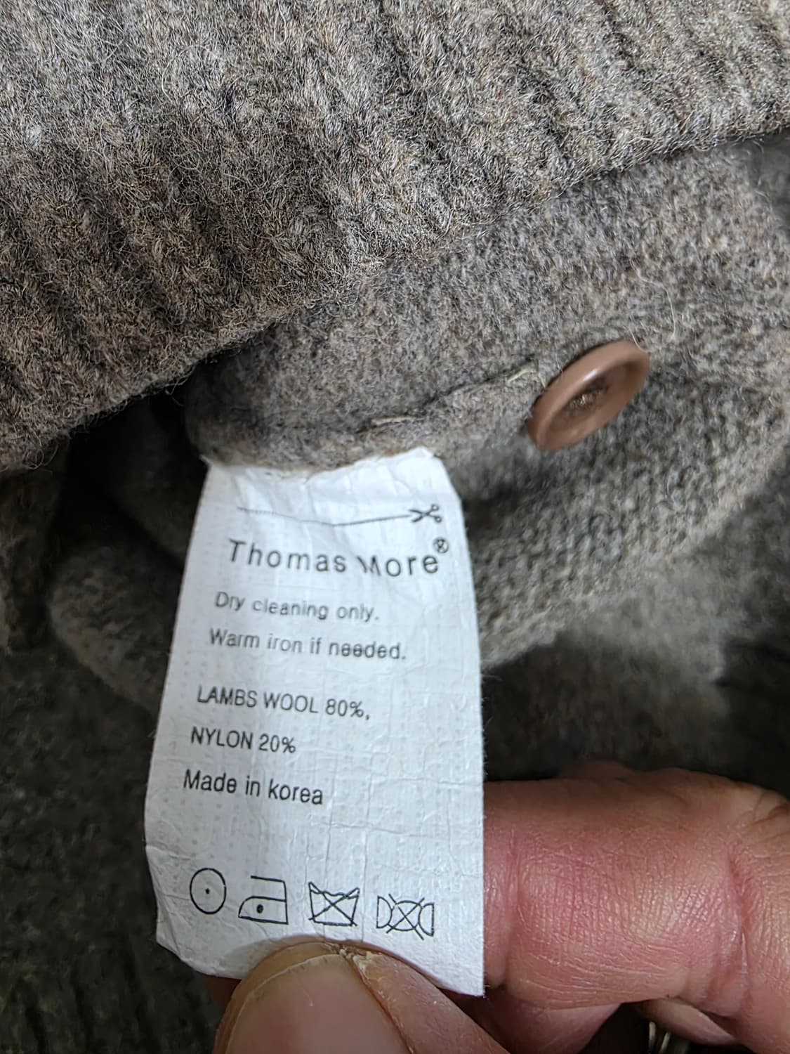 토마스모어 브이넥 램스울 가디건 M 상품이미지7