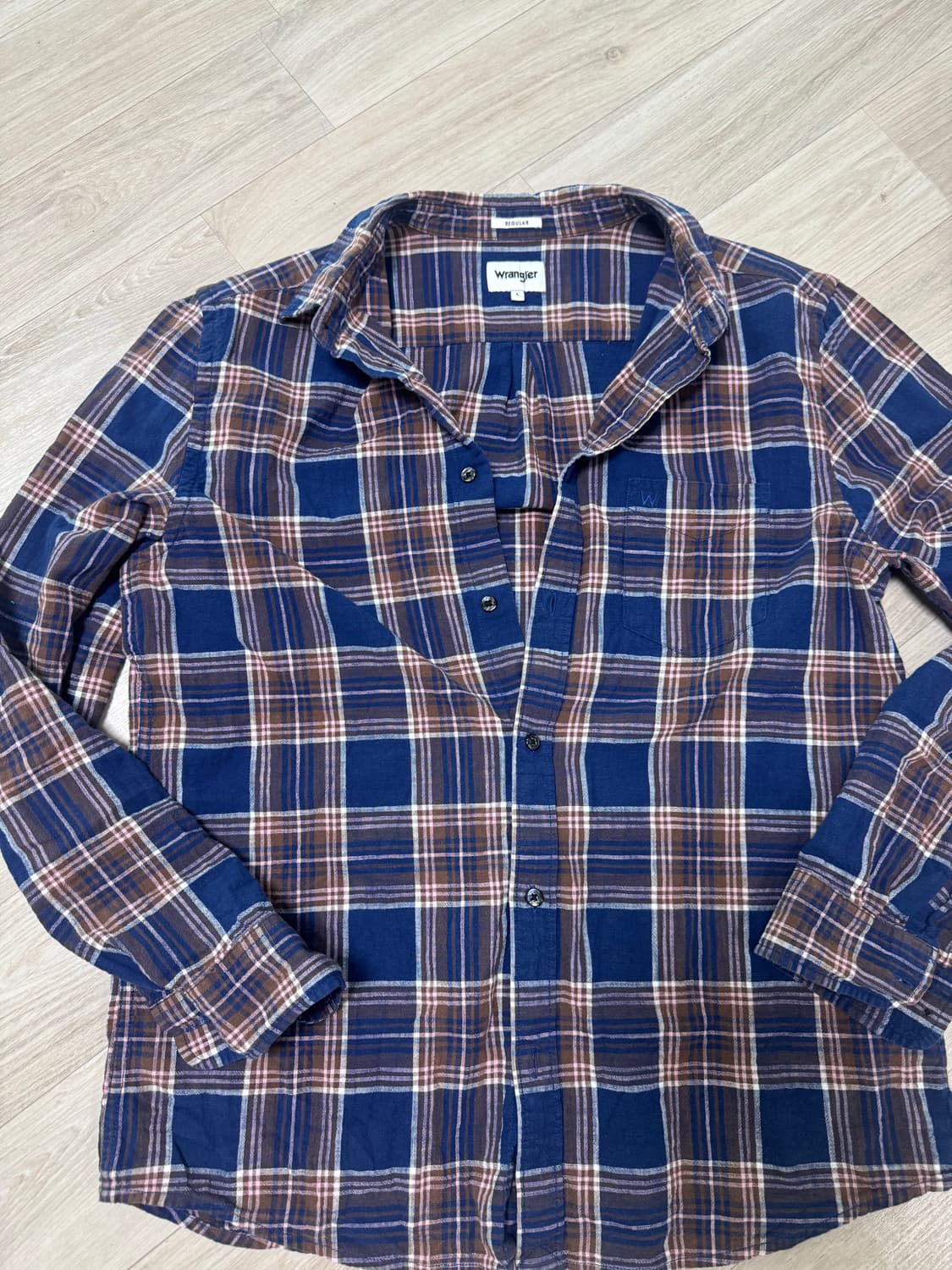 랭글러  체크 셔츠  L   상품이미지1