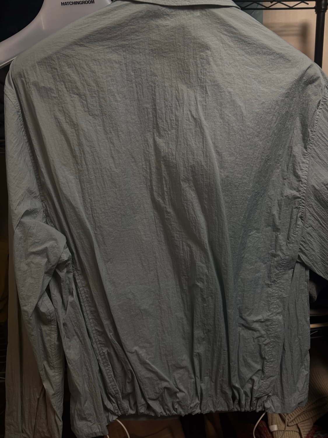 아모멘토 SHEER ZIP-UP SHIRTS(BLUE GREY) 상품이미지8