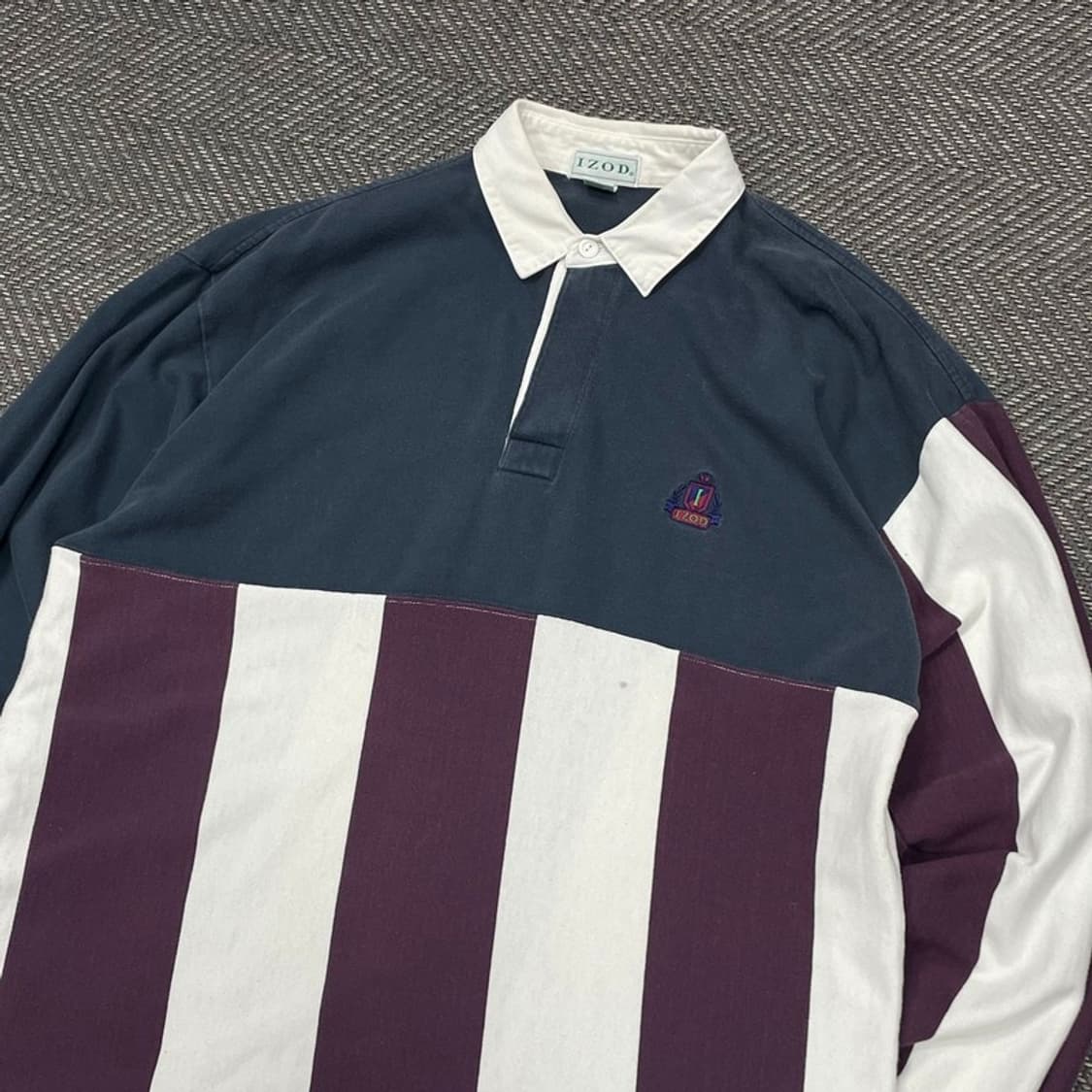 아이조드 자수 로고 럭비 티셔츠 v0337 상품이미지3