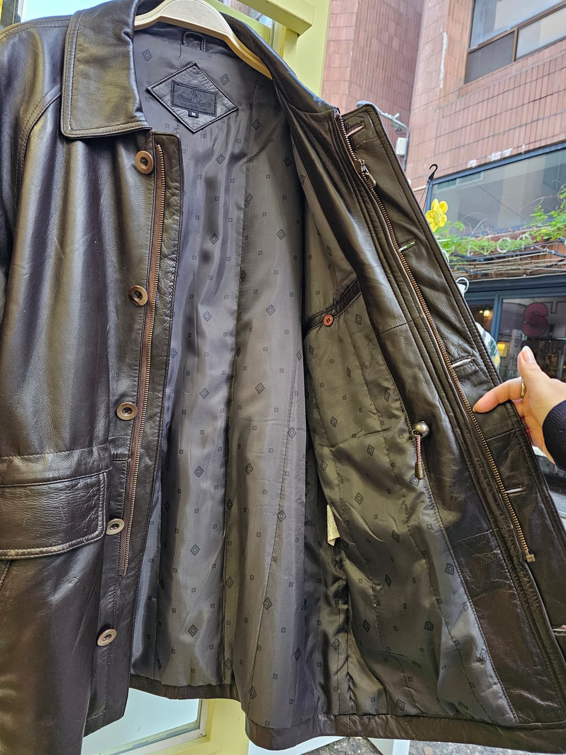 Italy 초코브라운 램스킨 자켓 상품이미지5