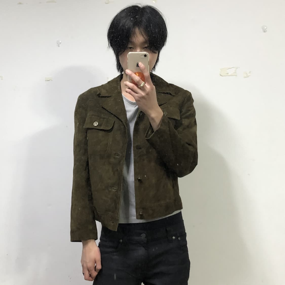 Spieth style 카키 스웨이드 레더자켓  상품이미지3