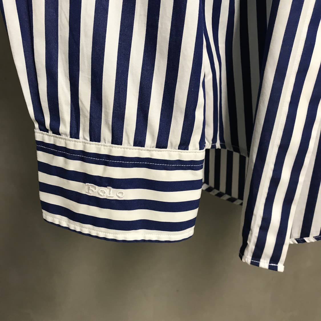 폴로 랄프로렌 스트라이프 셔츠 네이비 S 상품이미지4