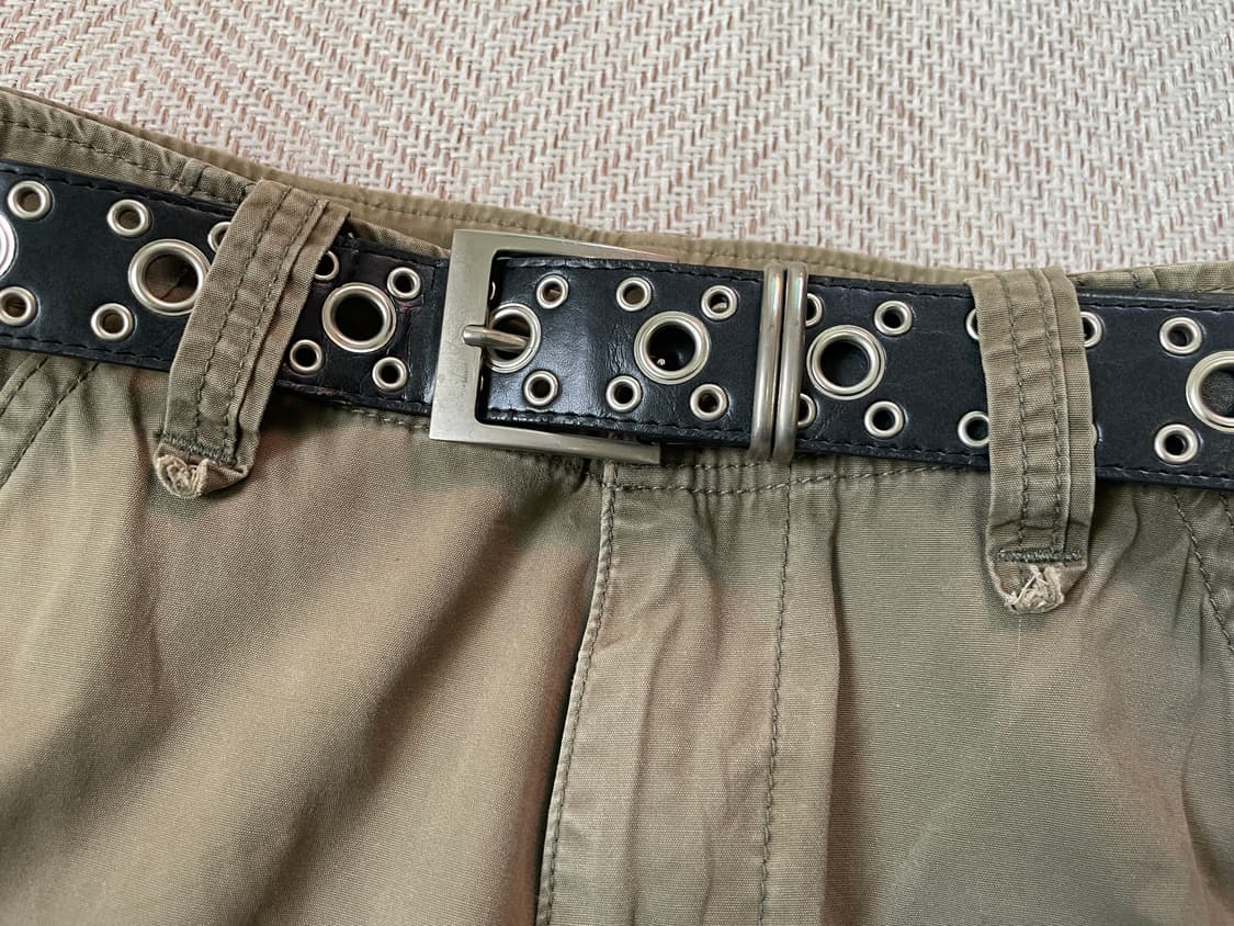 빈티지 스터드 레더 벨트  J03691 상품이미지2