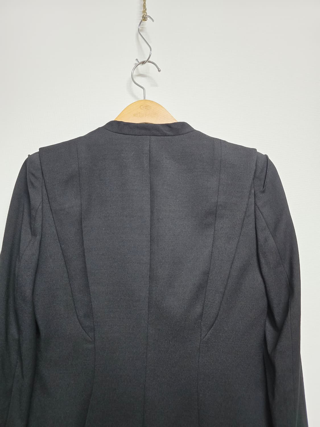 마인 블랙 이태리 노카라 자켓 여성 상품이미지6