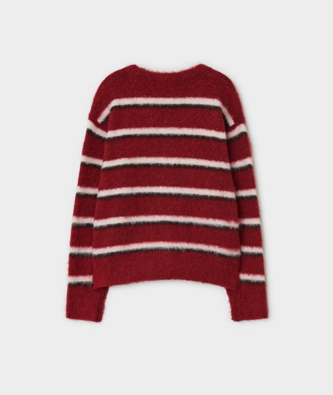 썬번프로젝트 헤어리 오버핏 가디건 버건디 상품이미지3