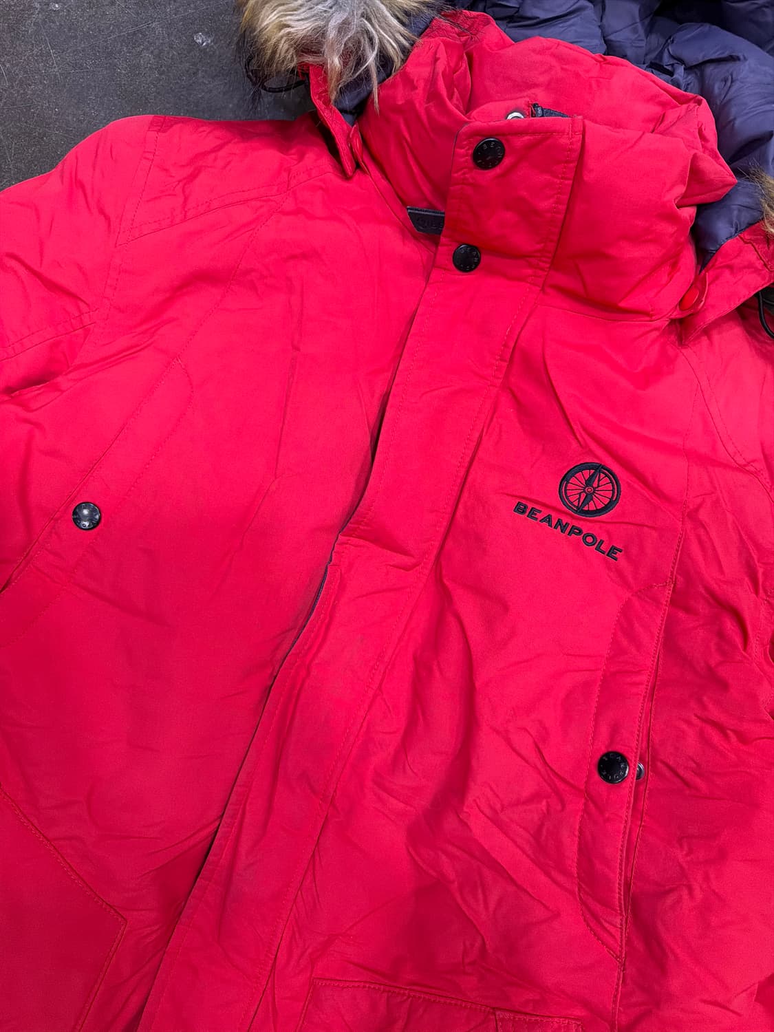 빈폴 아웃도어 라쿤털 후드 덕다운 오리털 패딩점퍼 100 상품이미지4