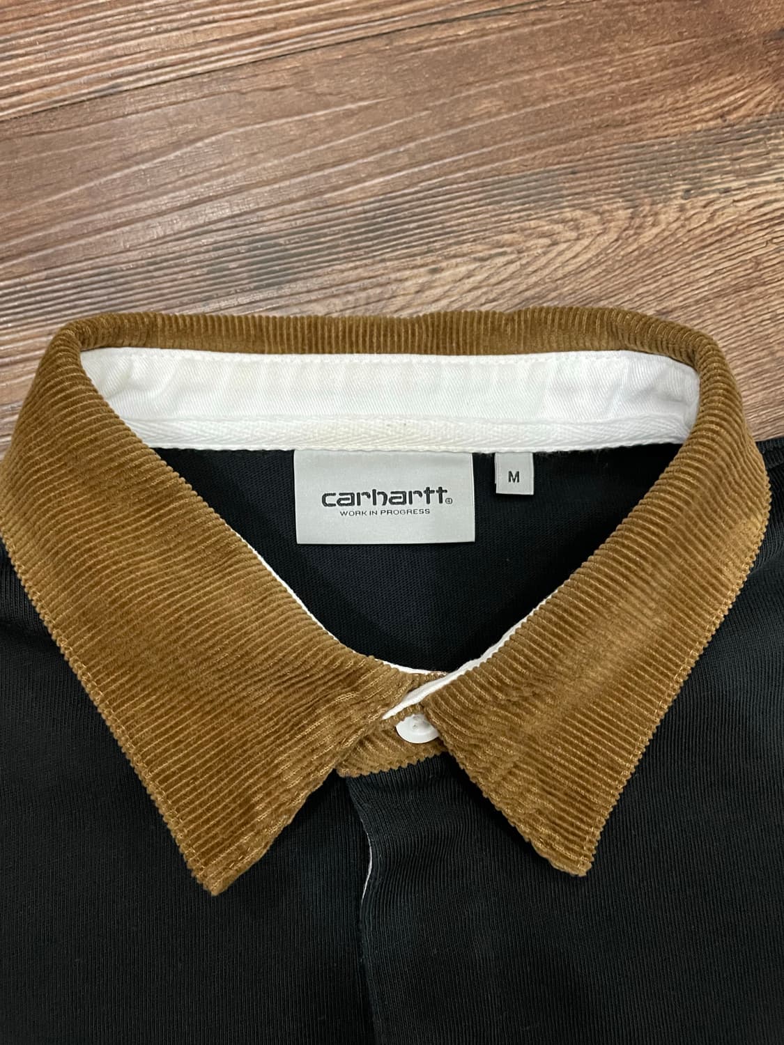 칼하트 WIP 코드 럭비 폴로 셔츠 블랙 상품이미지7