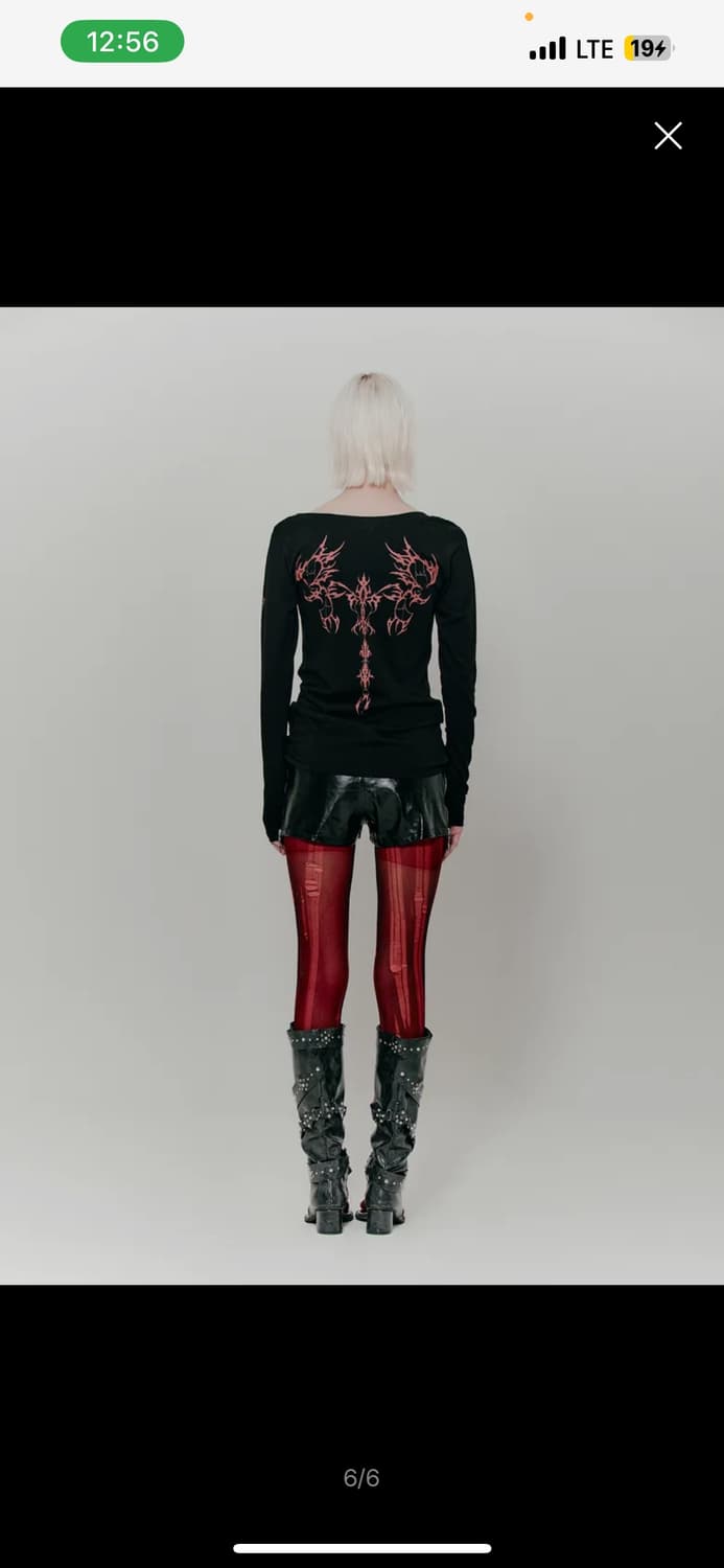 플라스미드 타투 루즈핏 롱슬리브 블랙 상품이미지5