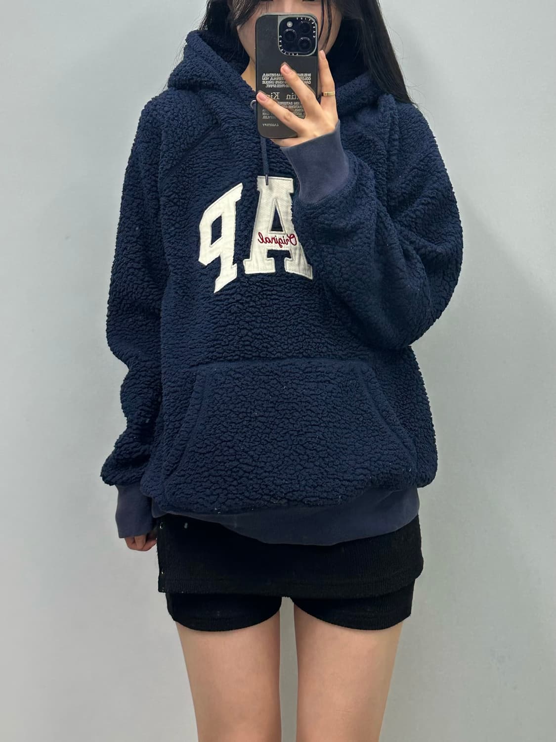 Gap 갭 네이비 쉐르파 후드티 상품이미지1