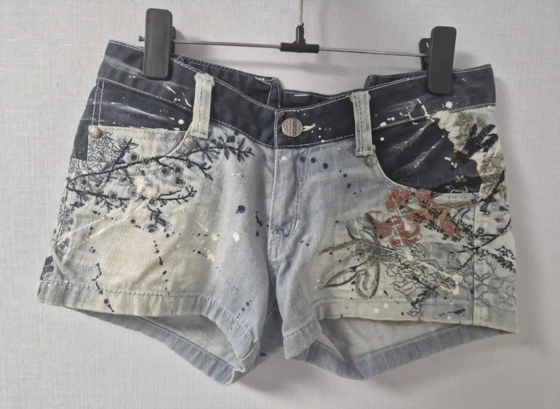 오리엔탈 자수 핫팬츠 상품이미지1