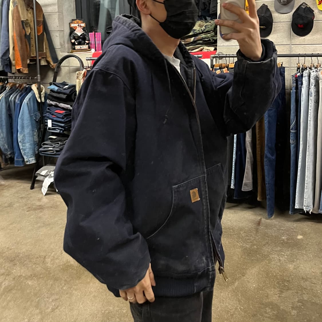 Carhartt J130 네이비 액티브 자켓 (110) 상품이미지7