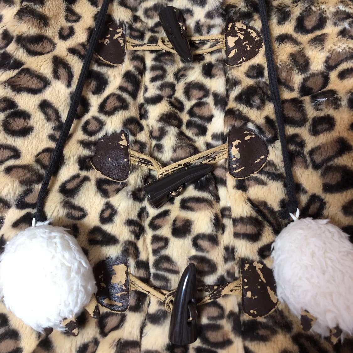 빈티지 갸루 털 퍼 곰 조끼 베스트 후드 후디 폼폼 아우터 자켓 상품이미지5