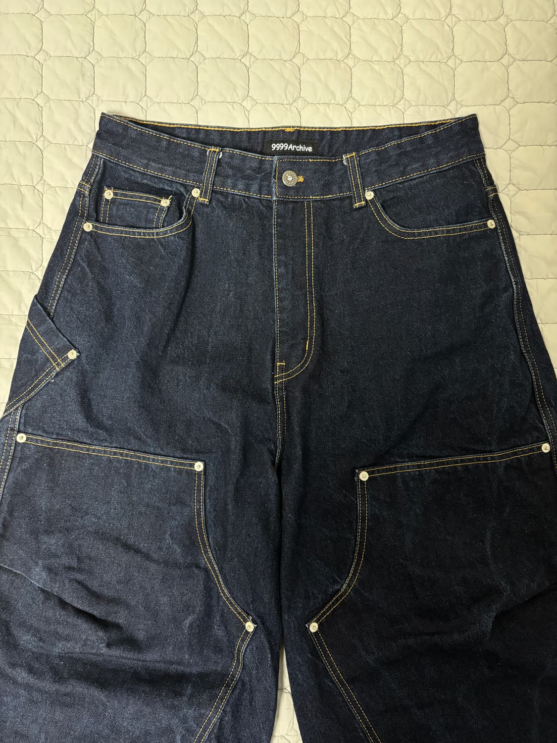 [2] 9999아카이브 더블니 데님팬츠 상품이미지3