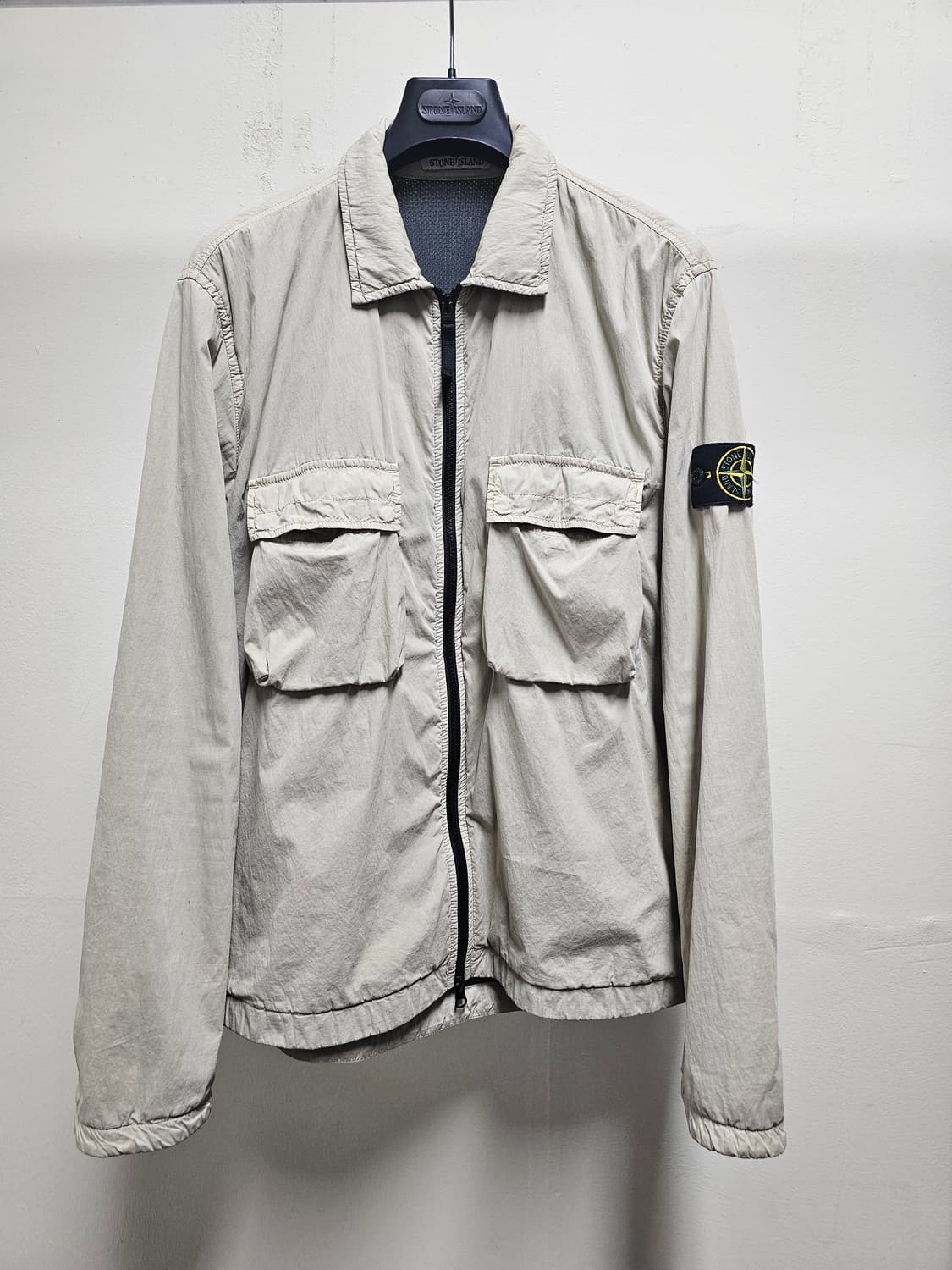 스톤아일랜드 브러쉬드 투포켓 나일론 코튼 오버셔츠 상품이미지1