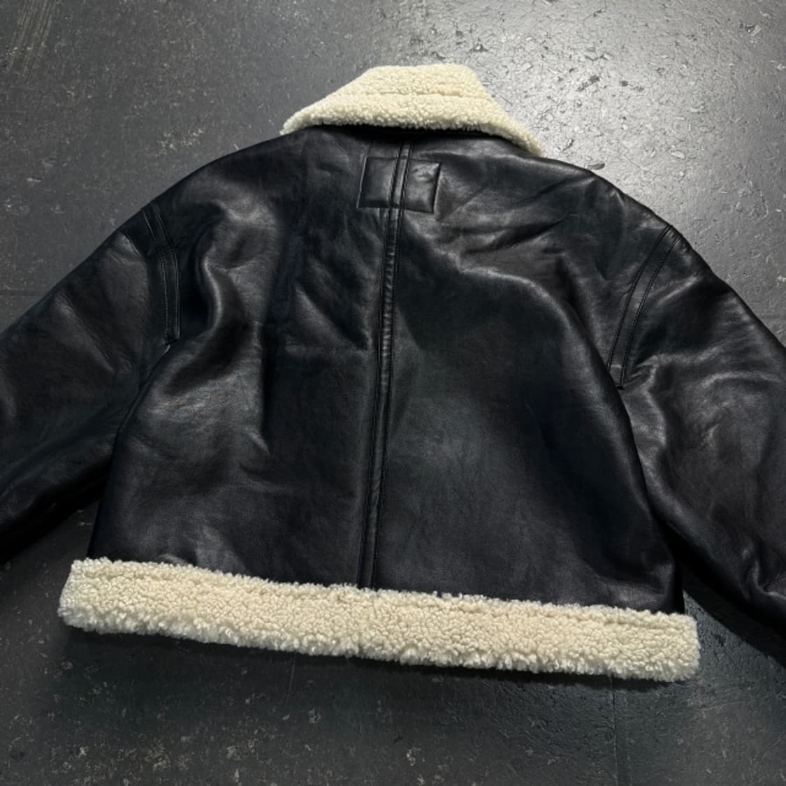 95 LEE 크롭 레더 무스탕 자켓  상품이미지6