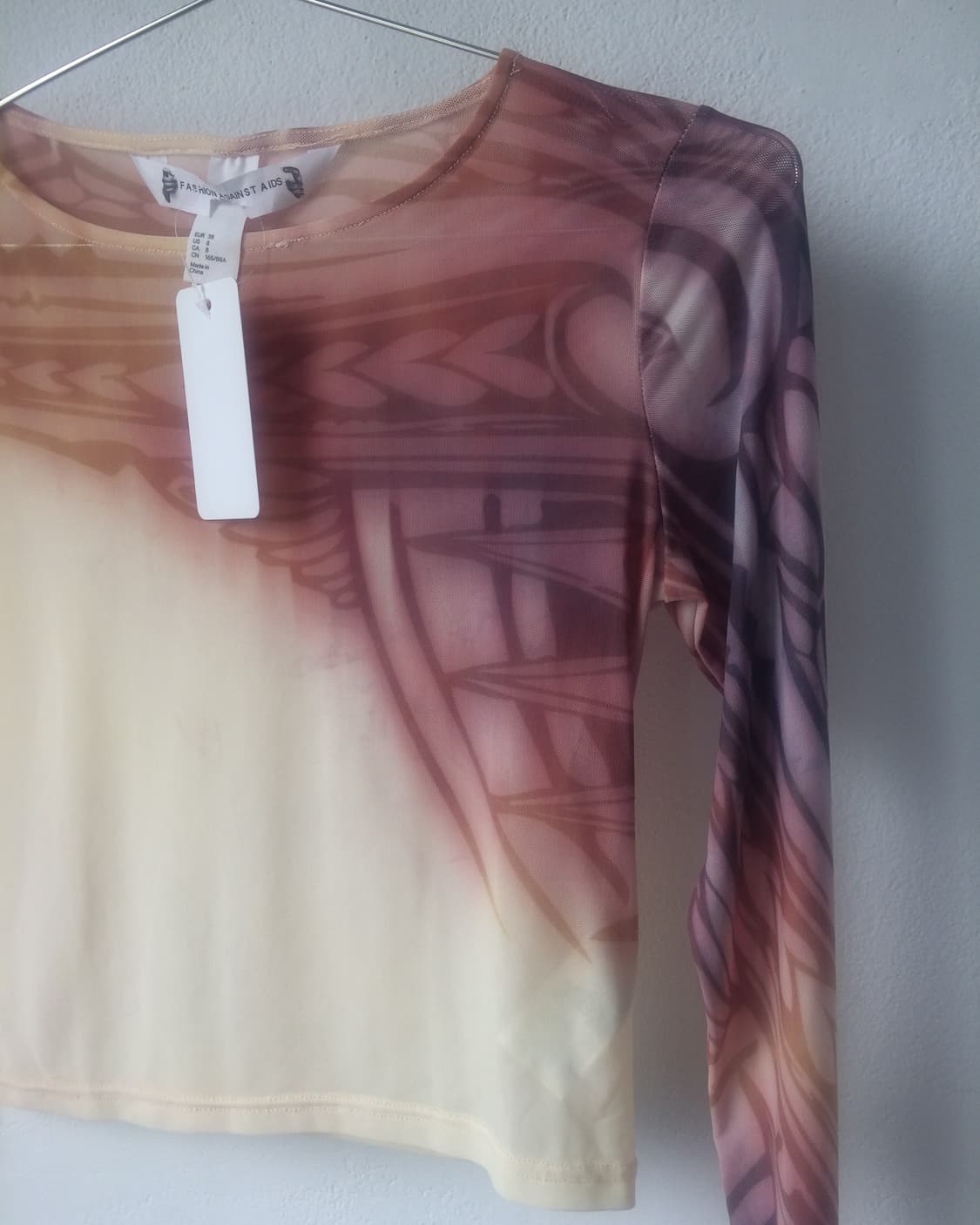 Printing crop mesh top 상품이미지8